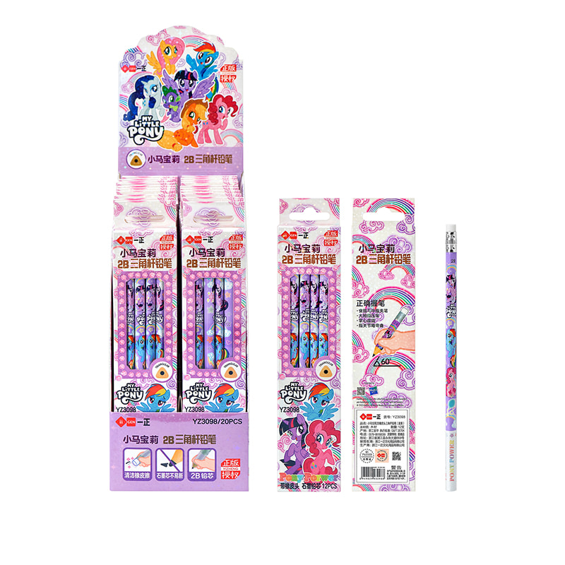 YZ3098 My Little Pony 2B Dreiecksstift mit Radiergummispitze (verpackt)
