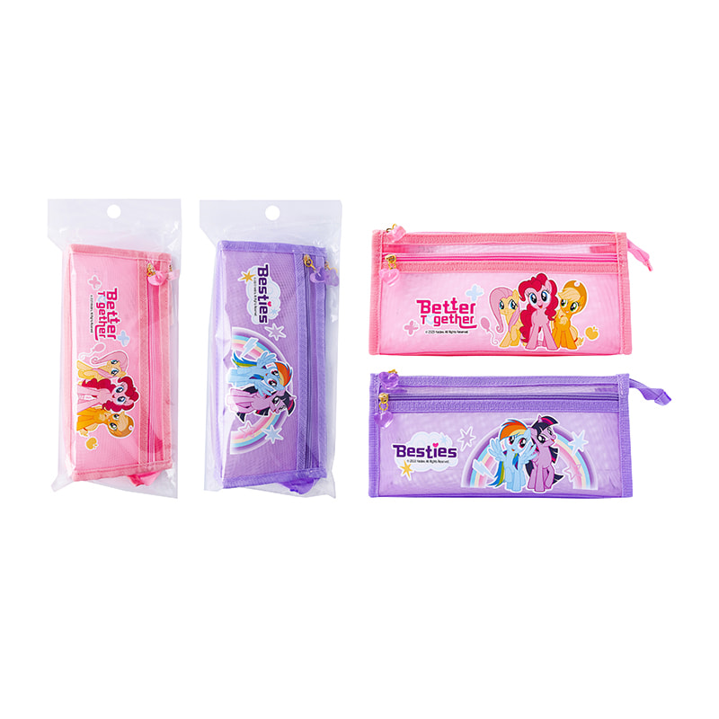 YZ3521 My Little Pony Doppelschichtige dreieckige Netz-Bleistifthülle