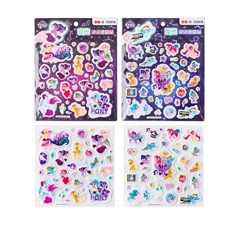 YZ3576 My Little Pony Glow-in-the-Dark Bubble Belohnungsaufkleber