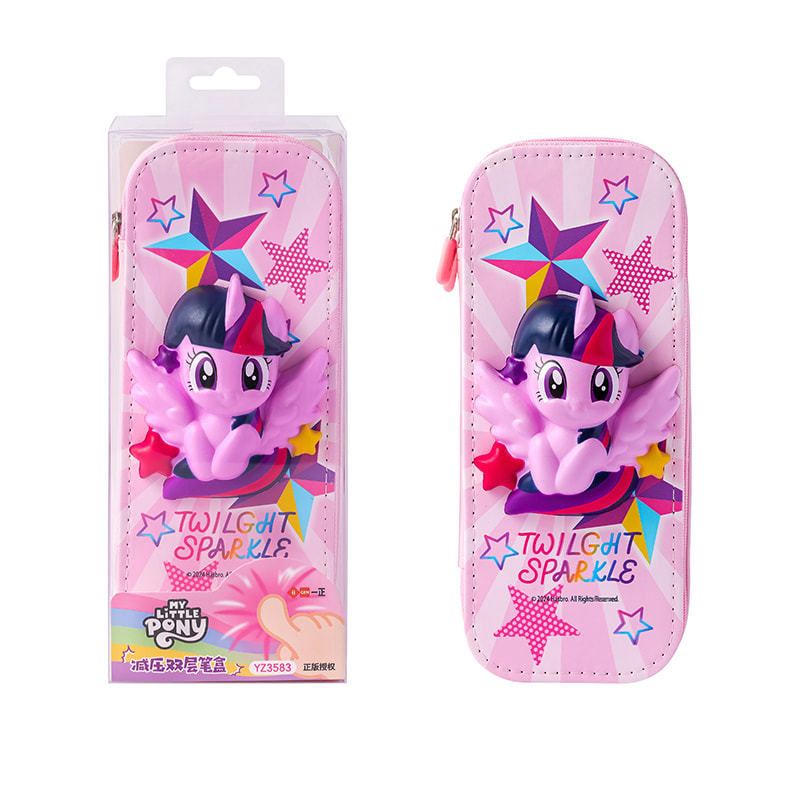 YZ3583 My Little Pony Twilight Sparkle Stress Relief Doppelschichtige Federmäppchen