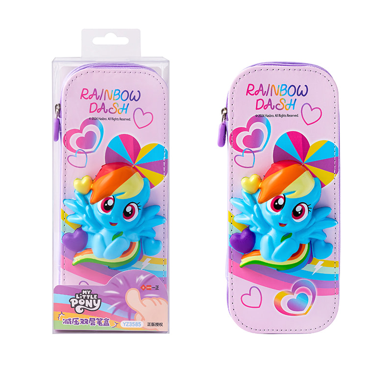 YZ3585 My Little Pony Rainbow Stress Relief Doppelschichtige Federmäppchen