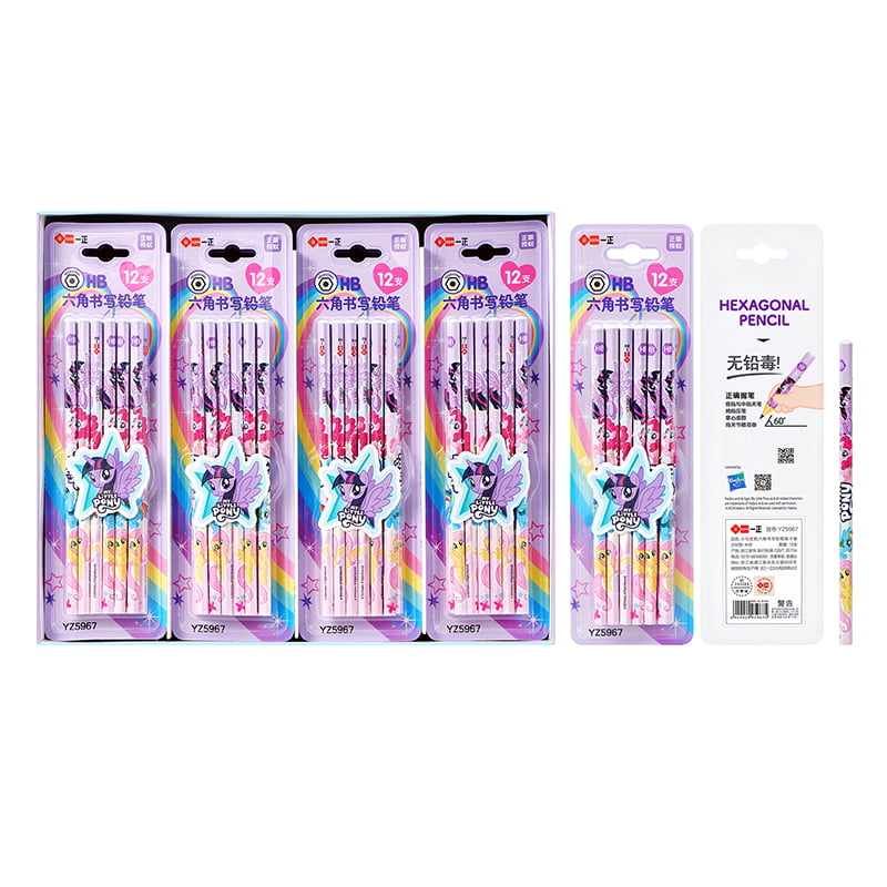 YZ5967 My Little Pony HB Sechseckiger Schreibstift (Blisterpackung)