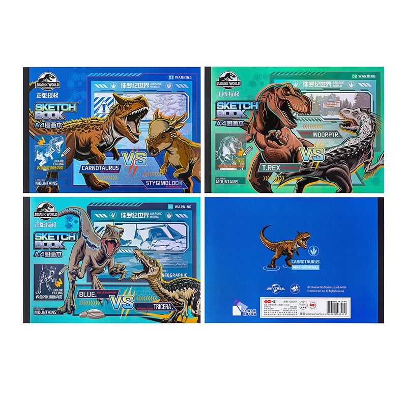 YZ6397 Jurassic World A4 Skizzenbuch