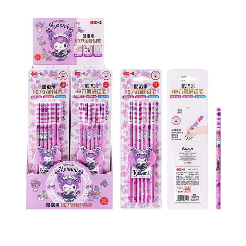 YZ8039 Kuromi HB Stick-Top Sechseckstift (Blisterkartenpackung)
