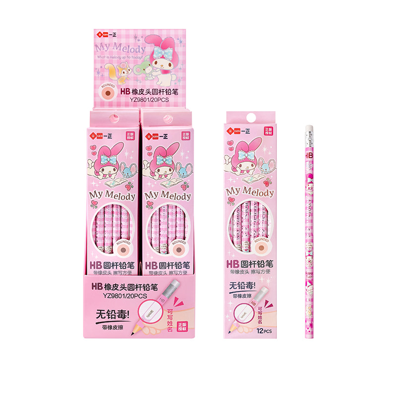 YZ9801 My Melody HB Rundstiftetui mit Radiergummispitze