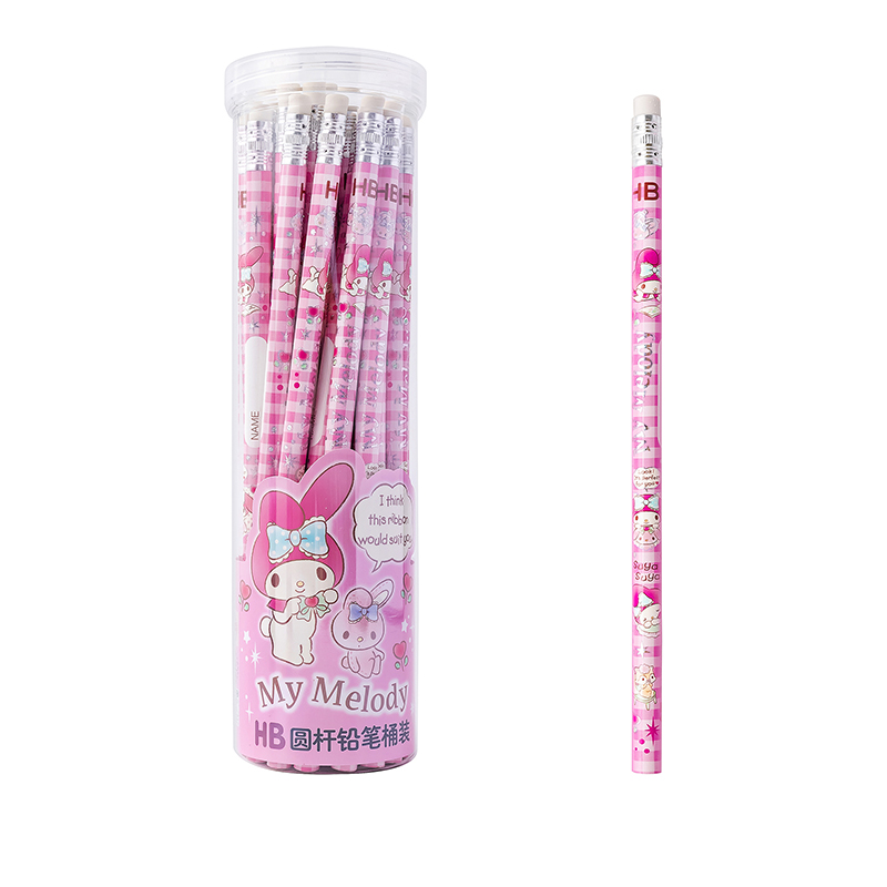 YZ9802 My Melody HB Rundstifte mit Radiergummispitze im Eimer