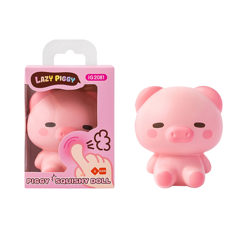 IG2081 PU-Schaumspielzeug (Pink Pig Stress Relief Puppe)