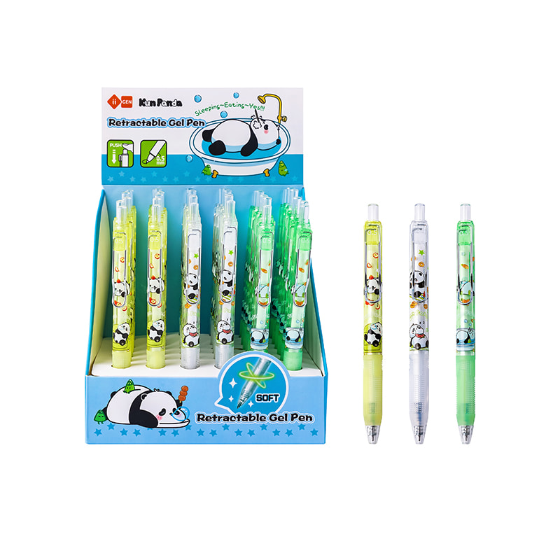 IG2908 Kun Panda Magic Dot Gelstift (Schwarz)