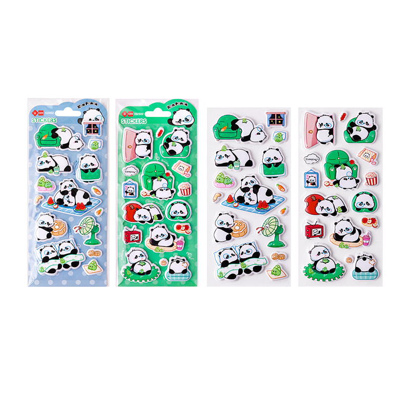 IG2932 Kun Panda Seifenblasenaufkleber