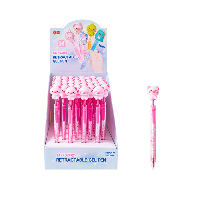 IG3715 Pink Pig Side-Click Gel Pen (Blau)