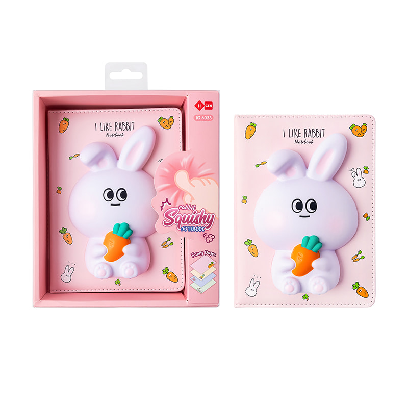 IG6033 Kaninchen-Squishy-Notizbuch