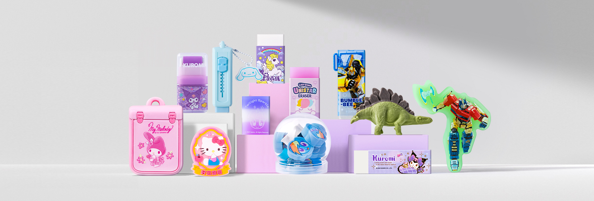 Cartoon-Charakter-Radiergummis