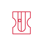 Bleistiftspitzer mit Cartoon-Motiv